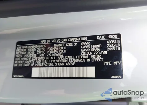 2021 Volvo Xc40 T5 R-Design z USA, uszkodzony, nr VIN YV4162UM8M2467055